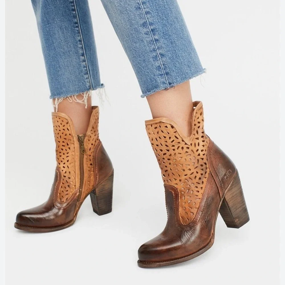 Bed Stu Irma Laser Cut Ankle Booties - Picture 2 of 14